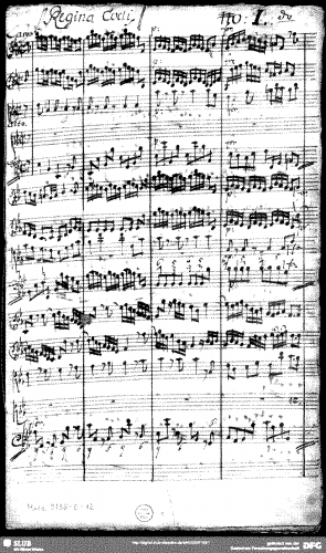 Zeiler - Regina caeli in E-flat major - Score