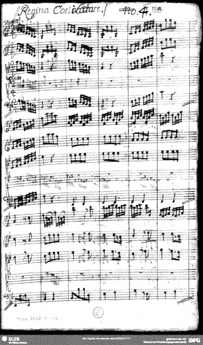 Zeiler - Regina caeli in B-flat major - Score