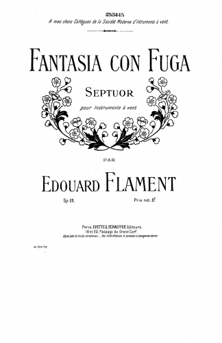 Flament - Fantasia con Fuga, Op. 28 - Score