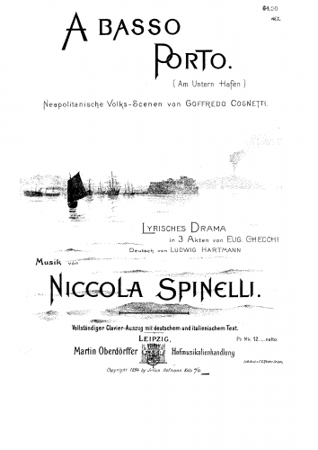 Spinelli - A basso portoAm untern Hafen - Vocal Score - Score