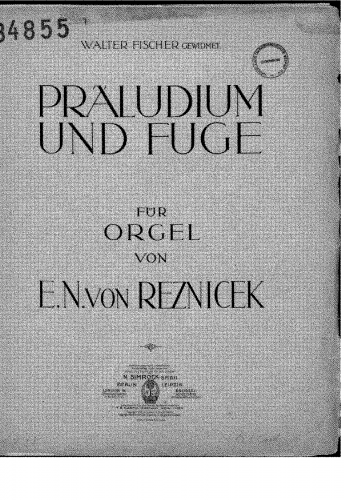 Reznicek - Prelude and Fugue - Score