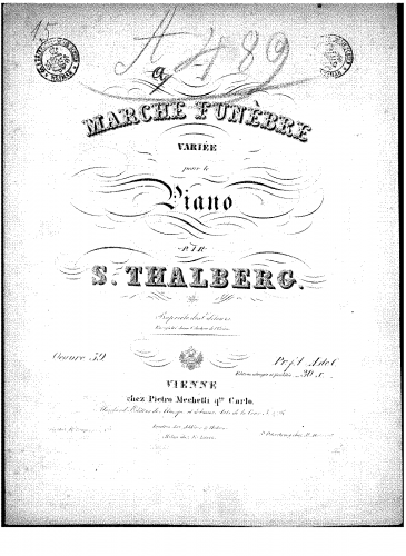 Thalberg - Marche funèbre, Op. 59 - Score