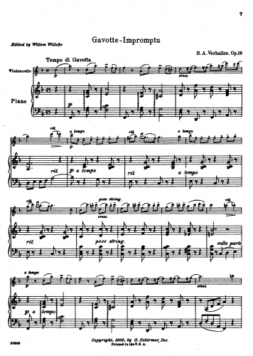 Verhallen - Gavotte Impromptu - Score