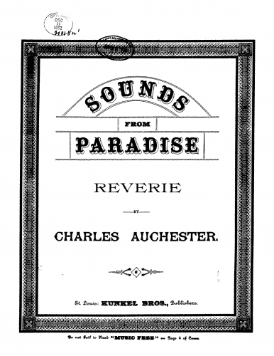 Auchester - Sounds From Paradise - Piano Score - Score