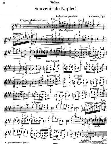 Centola - Souvenir de Naples, Op. 4 - Score