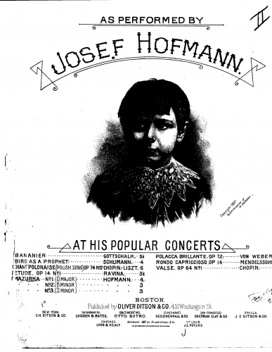 Hofmann - Mazurka No. 1 - Score