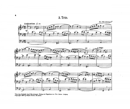 Rheinberger - Trio in G minor - Score