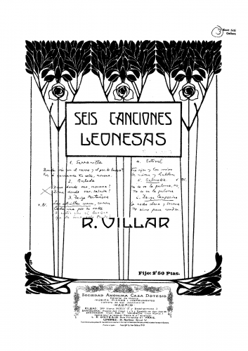 Villar - 6 Canciones leonesas - Score