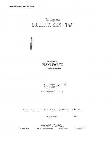 Bassi - Divertimento sopra motivi dellopera La favorita di Donizetti - Score