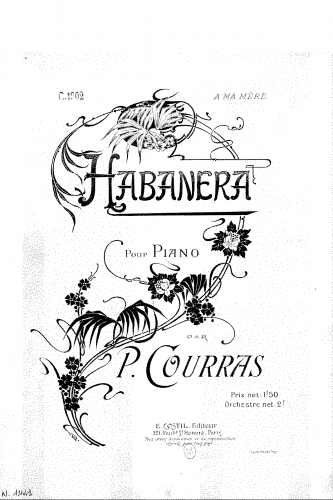 Courras - Habanera, Op. 23 - Score