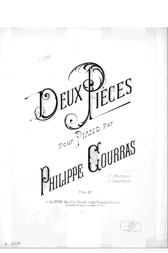 Courras - 2 pièces, Op. 7 - Score