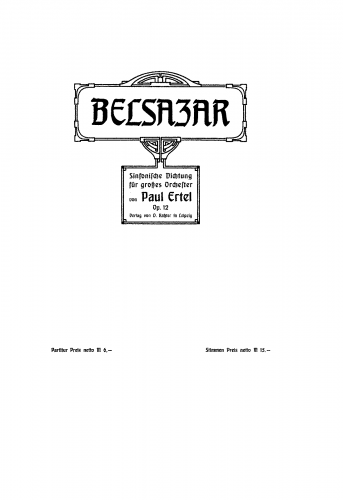 Ertel - Balsazar - Full Score - Score