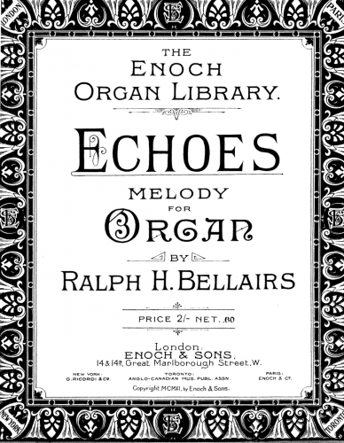 Bellairs - Echoes - Score