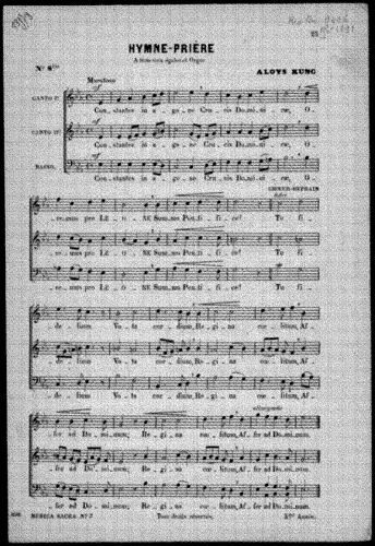 Kunc - Hymne-prière - Score