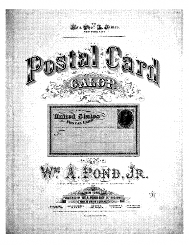 Pond Jr. - Postal Card Galop - Score