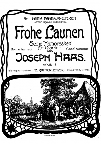 Haas - Frohe Launen, Op. 18 - Score