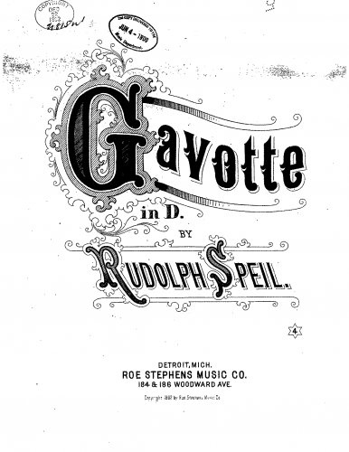 Speil - Gavotte in D major - Score