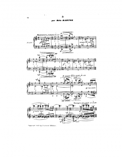 Bartòk - Sostenuto, rubato - Score