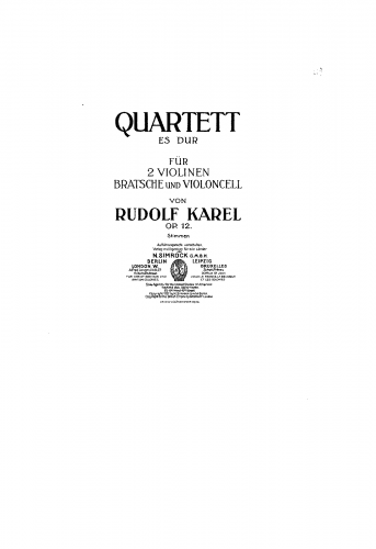 Karel - String Quartet No. 1