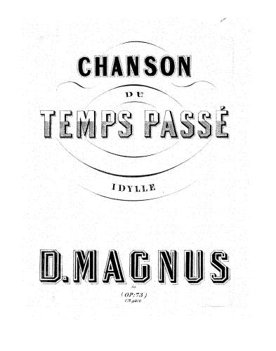 Magnus - Chanson du temps passé - Score