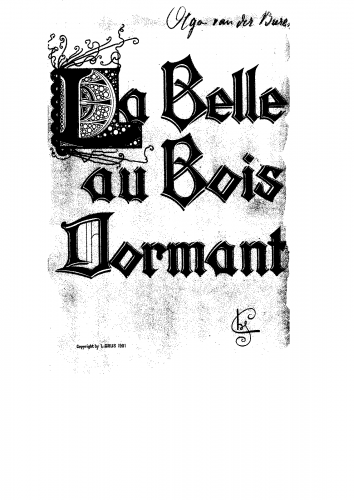 Silver - La belle au bois dormant - Vocal Score - Score