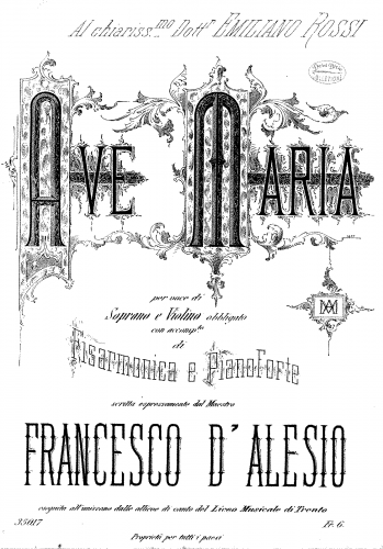 D'Alesio - Ave Maria - Scores and Parts