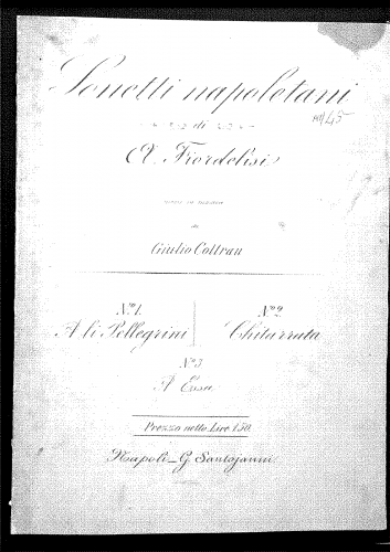 Cottrau - Sonetti Napoletani - complete score