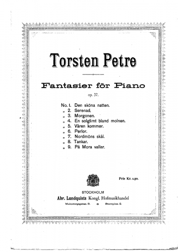 Petre - Fantasies for Piano - Score