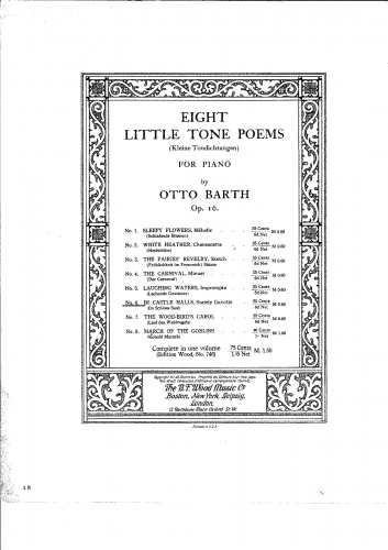 Barth - Eight Little Tone Poems (Kleine Tondichtungen) - 6. Im Schloss Saal Gavotte