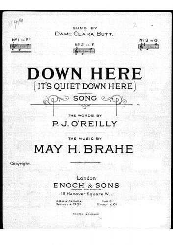 Brahe - It's quiet down here - Score