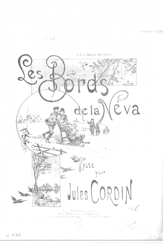 Cordin - Les bords de la Néva, Valse - Score