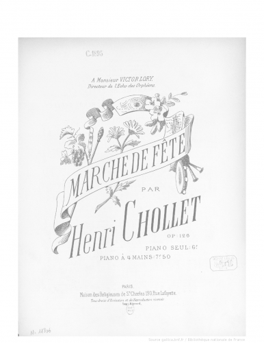 Chollet - Marche de fête - Score