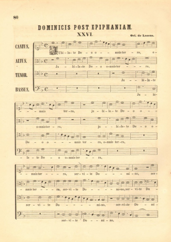 Lassus - Jubilate Deo omnis terra - Chorus Scores - Score