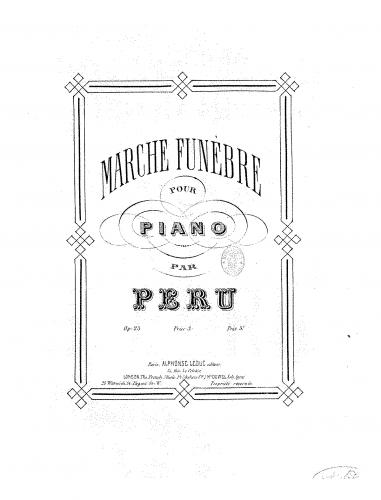 Péru - Marche funèbre - Score