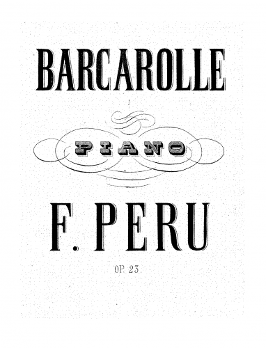 Péru - Barcarolle - Score