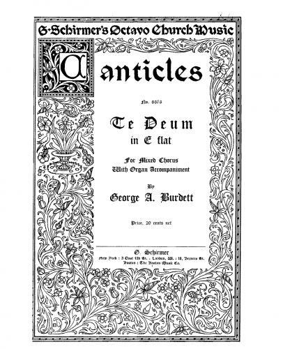 Burdett - Te Deum in E flat major - Score