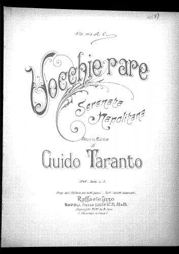 Taranto - Uocchie rare - Score