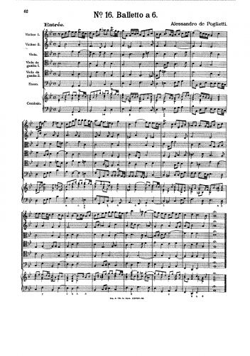 Poglietti - Balletto - Score