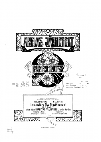 Järnefelt - Berceuse - Score