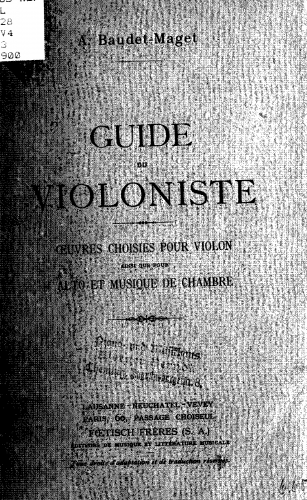 Baudet-Maget - Guide du violoniste - Complete Book