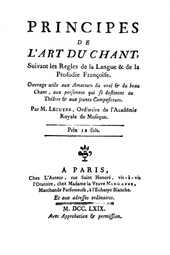 Lécuyer - Principes de l'art du chant - Complete Book