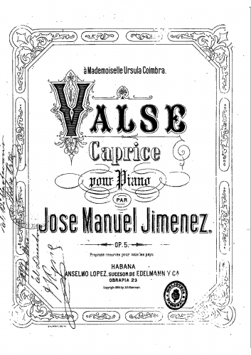 Jiménez Berroa - Valse-Caprice - Score