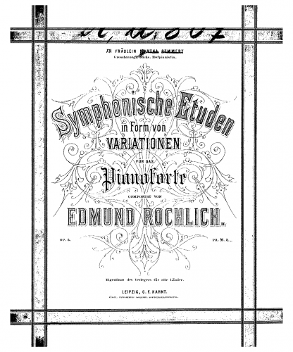 Rochlich - Symphonische Etuden in Form von Variationen - Score