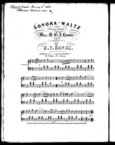 Banks - Sonora Waltz - Score