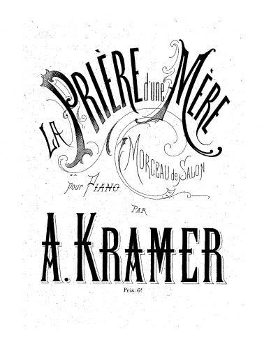 Kramer - La prière d'une mère - Score