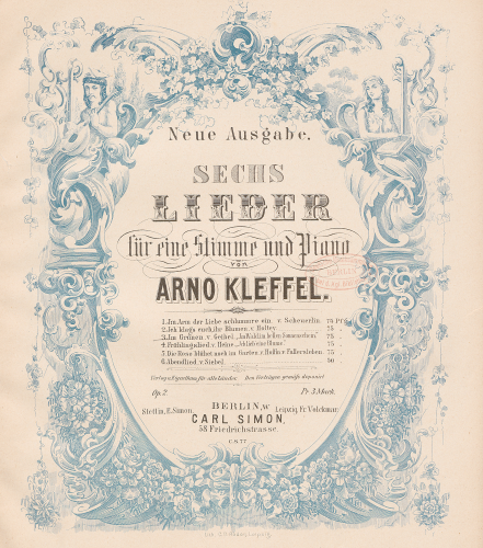 Kleffel - 6 Lieder - Score