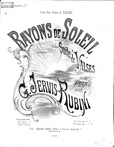 Rubini - Rayons de soleil - Score