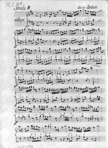 Baptiste - 6 Flute Sonatas - Score