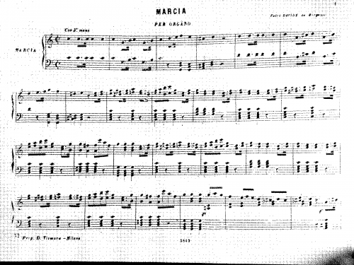 Bergamo - Marcia per organo - Score