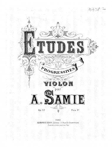 Samie - Études progressives - Score